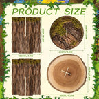 12 Inch Rustic Faux Tree Stump and Moss Riser for Display Stand in Brown, Green, alternate view 3