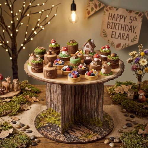 12 Inch Rustic Faux Tree Stump and Moss Riser for Display Stand in Brown, Green, alternate view 7