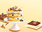 12 Inches White Porcelain Cake Stand-Cupcake Stand with Glass Dome in White, alternate view 6
