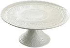 12 Inches White Porcelain Decorative Cake Stand-Cupcake Stand in White