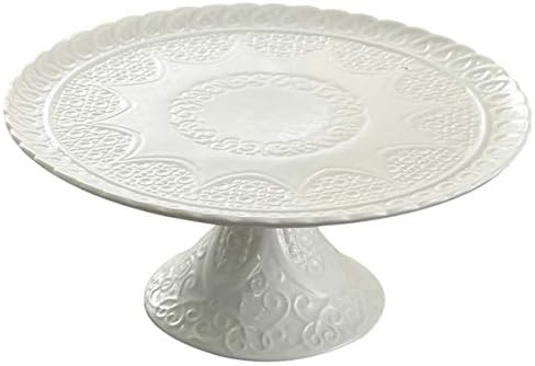 12 Inches White Porcelain Decorative Cake Stand-Cupcake Stand in White