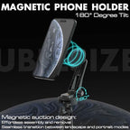 12'' LED Ring Light with 62'' Tripod Stand and Magnetic Phone Holder, Selfie Ring Light for Video Recording, alternate view 2