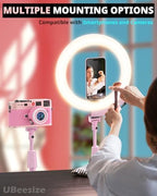 12'' LED Ring Light with 62'' Tripod Stand and Magnetic Phone Holder, Selfie Ring Light for Video Recording, alternate view 7