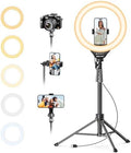 12" LED Ring Light with 62" Tripod Stand, Phone Holder & Remote