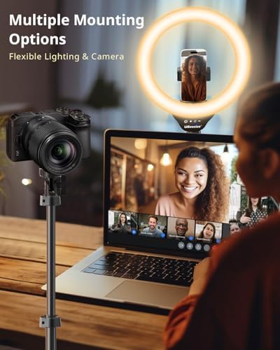 12" LED Ring Light with 62" Tripod Stand, Phone Holder & Remote, alternate view 3