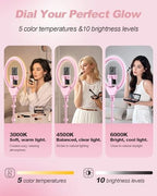 12'' LED Ring Light with 62'' Tripod Stand, Selfie Ring Light for Video Recording, Live Streaming, TikTok &, alternate view 4