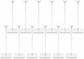 12 Pack 15.75 Inch Clear Acrylic Balloon Stand Kit for Table Centerpieces in Clear