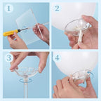 12 Pack 15.75 Inch Clear Acrylic Balloon Stand Kit for Table Centerpieces in Clear, alternate view 5