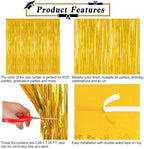 12 Pack 2026 Graduation Decorations, 3.28 FT x 7.05 FT Gold Backdrop Curtains, Metallic Class of 2026 Backdrop, alternate