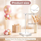 12 Pack 23.6" Clear Acrylic Balloon Stand Sticks Holder Kits With Base in Clear, alternate view 3