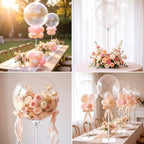 12 Pack 23.6" Clear Acrylic Balloon Stand Sticks Holder Kits With Base in Clear, alternate view 6