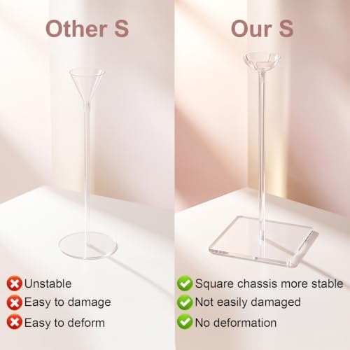 12 Pack 23.6" Clear Acrylic Balloon Stand Sticks Holder Kits With Base in Clear, alternate view 7