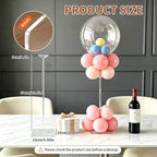 12 Pack 23.6 Inch Reusable Clear Acrylic Balloon Stand Kit in Clear, alternate view 2