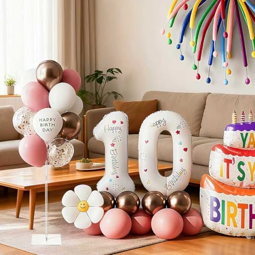 12 Pack 23.6 Inch Reusable Clear Acrylic Balloon Stand Kit in Clear, alternate view 5