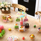 12 Pack 3 Tier Clear Plastic Cupcake Stands Bulk in Clear, alternate view 2