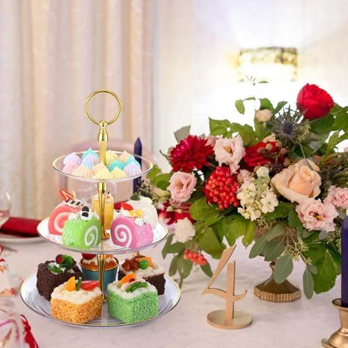 12 Pack 3 Tier Clear Plastic Cupcake Stands Bulk in Clear, alternate view 5