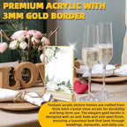12 Pack 4"x6" Acrylic Sign Holders with 3mm Gold Border in 4"X6"-12 Pack in Gold, alternate view 4