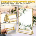 12 Pack 4"x6" Acrylic Sign Holders with 3mm Gold Border in 4"X6"-12 Pack in Gold, alternate view 6