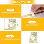 12 Pack 5 x 7 Acrylic Sign Holder, Clear Plastic Signs Display Stand, Gold Slanted Back Paper Holder Stand up, alternate view