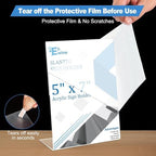 12 Pack 5 x 7 Acrylic Sign Holder, Clear Plastic Signs Display Stand, Vertical Slanted Back Paper Holder Stand, alternate