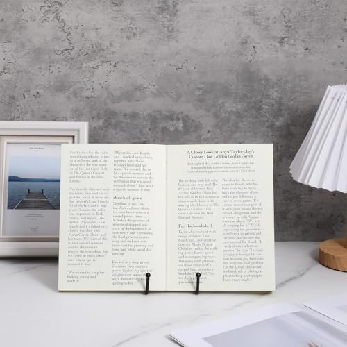 12 Pack 6 Inch Metal Plate Display Stands, Black Multi-Purpose Easel Stands for Photos/Books/Plaques/Artwork, alternate view