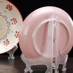 12 Pack 7 Inch Clear Plastic Easels or Stand/Plate Holders to Display Pictures or Other Items at Weddings, Plate, alternate
