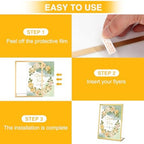12 Pack Acrylic Sign Holder 4 x 6, Gold Picture Frame Stand up Table Top Sign Holders, Slanted Back Paper Holder, alternate