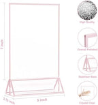 12 Pack Acrylic Sign Holder 5 x 7, Double-Sided Stand up Table Top Sign Holders, Pink Acrylic Picture Frame Menu, alternate
