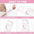 12 Pack Acrylic Sign Holder 5 x 7, Double-Sided Stand up Table Top Sign Holders, Pink Acrylic Picture Frame Menu, alternate