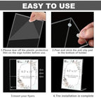 12 Pack Acrylic Sign Holder 8.5 x 11, Black Picture Frame Stand up Table Top Sign Holders, Slanted Back Paper, alternate view
