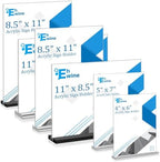 12 Pack Acrylic Sign Holder 8.5 x 11, Double-Sided Stand up Table Top Sign Holders, Clear Acrylic Picture Frame, alternate