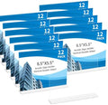 12 Pack Acrylic Sign Holder 8.5 x 5.5 Horizontal, Double-Sided Clear Sign Holder Plastic Stands for Display, T