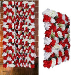 12 Pack Artificial Flower Wall Panels 16 x 24 Flower Wall Mat Silk Rose Hydrangea Flower Panels for Backdrop, alternate view
