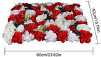 12 Pack Artificial Flower Wall Panels 16 x 24 Flower Wall Mat Silk Rose Hydrangea Flower Panels for Backdrop, alternate view