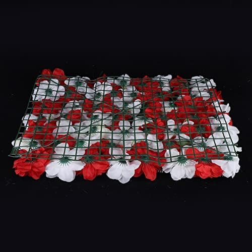 12 Pack Artificial Flower Wall Panels 16 x 24 Flower Wall Mat Silk Rose Hydrangea Flower Panels for Backdrop, alternate view