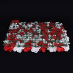 12 Pack Artificial Flower Wall Panels 16 x 24 Flower Wall Mat Silk Rose Hydrangea Flower Panels for Backdrop, alternate view