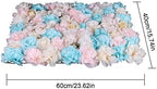12 Pack Artificial Flower Wall Panels 24" x 16" Blue & Pink Faux Hydrangea and Rose Artificial Flower Backdrop, alternate