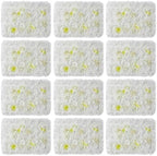 12 Pack Artificial Flower Wall Panels 24" x 16" Flower Wall Panel White Wall Backdrop Faux Hydrangea and Rose