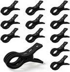 12 Pack Balloon Arch Clips for Backdrop, 3.5 Inch Black Spring Clamp