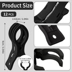12 Pack Balloon Arch Clips for Backdrop, 3.5 Inch Black Spring Clamp, alternate view 2