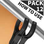 12 Pack Balloon Arch Clips for Backdrop, 3.5 Inch Black Spring Clamp, alternate view 3