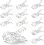 12 Pack Balloon Arch Clips for Backdrop, 3.5 Inch Clear Spring Clamp