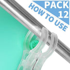 12 Pack Balloon Arch Clips for Backdrop, 3.5 Inch Clear Spring Clamp, alternate view 3