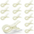12 Pack Balloon Arch Clips for Backdrop, 3.5 Inch White Spring Clamp
