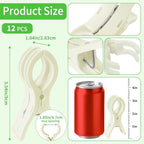 12 Pack Balloon Arch Clips for Backdrop, 3.5 Inch White Spring Clamp, alternate view 2