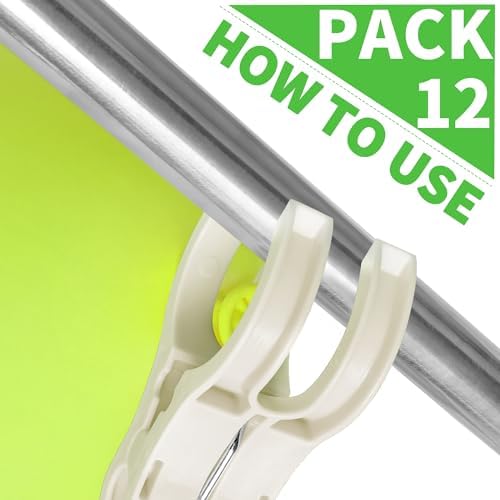 12 Pack Balloon Arch Clips for Backdrop, 3.5 Inch White Spring Clamp, alternate view 3