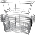 12 Pack Chafing Wire Rack Buffet Stand Chrome Frame for Events, Parties, Wedding, & Birthday Party Catering