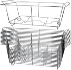 12 Pack Chafing Wire Rack Buffet Stand Chrome Frame for Events, Parties, Wedding, & Birthday Party Catering