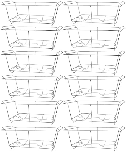 12 Pack Chafing Wire Rack Buffet Stand Chrome Frame for Events, Parties, Wedding, & Birthday Party Catering, alternate view 3