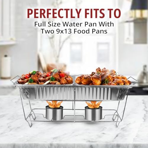 12 Pack Chafing Wire Rack Buffet Stand Chrome Frame for Events, Parties, Wedding, & Birthday Party Catering, alternate view 5